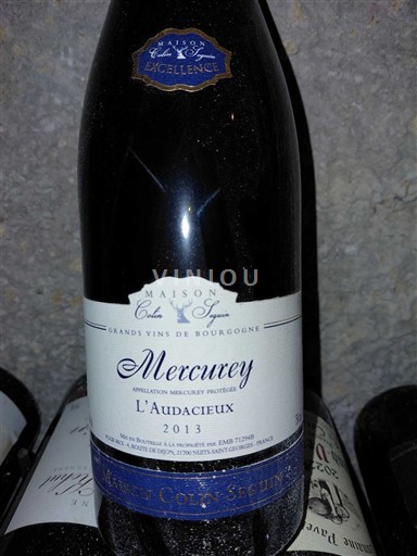 Burgundija Mercurey Maison Colin Seguin L'Audacieux 2013