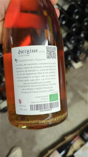 Roussillon Not Specified Domaine La Perdrix Origine 2021