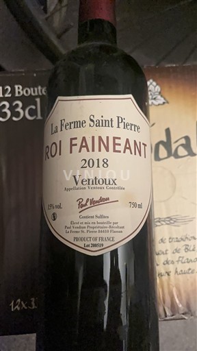Thung lũng Rhône Ventoux La Ferme Saint Pierre Roi Fainéant 2018