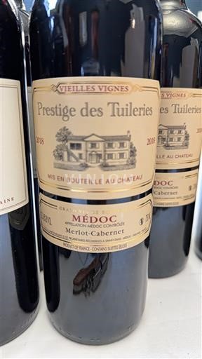 Bordeaux Médoc Prestige des Tuileries Vieilles Vignes 2018