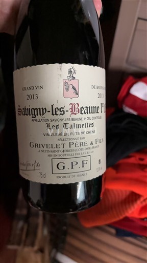 Bourgogne Savigny-lès-beaune Premier Cru Grivelet Père & Fils Les Talmettes 2013