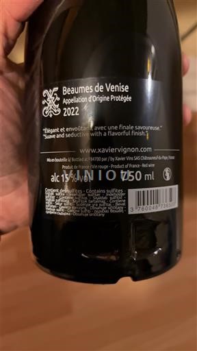 Rhônedalen Beaumes de Venise Xavier Vignon 2022