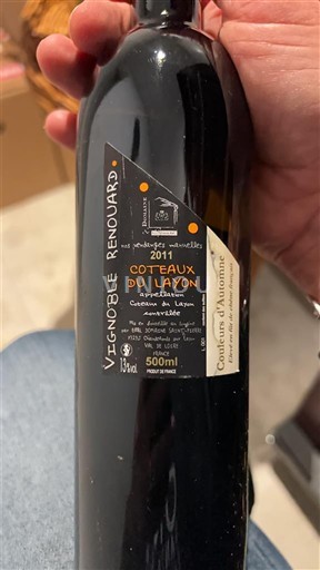 Thung lũng sông Loire Coteaux-du-layon Vignoble Renouard Couleur d'Automne 2011