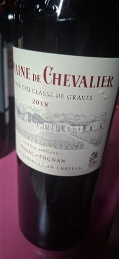 Bordeaux Pessac-Léognan Grand Cru Domaine Chevalier 2018