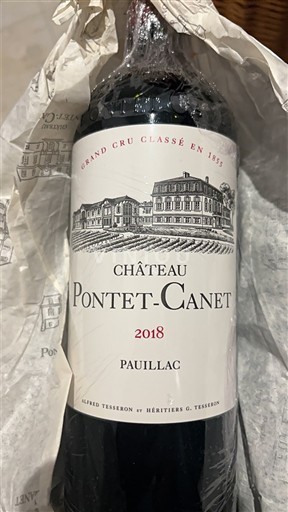 Bordeaux Pauillac Grand Cru Château Pontet-Canet 2018