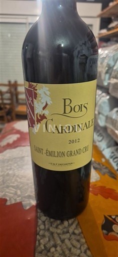 Bordeaux Saint-Émilion Grand Cru Bois Cardinale 2012