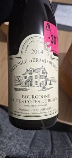 Bourgogne Ikke specificeret Vignoble Gérard Berger 2014