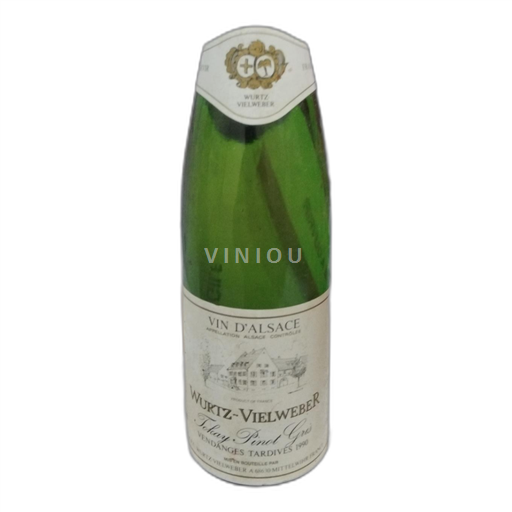 Alsace Ospecificerad Wurtz-Vieilweber Tokay Pinot Gris Vendanges Tardives 1990