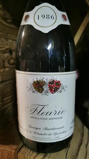 Beaujolais Fleurie Georges Bouchacourt 1986