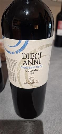 Puglia Susumaniello Salento Feudi di Guagnano Dieci Anni 2022