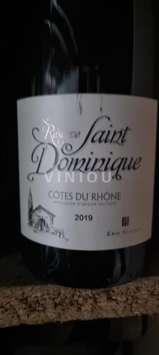 Rhônen laakso Côtes-du-rhône Réserve Saint Dominique 2019