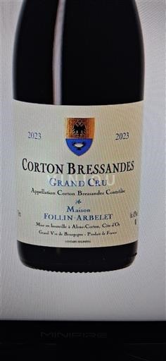Borgoña Corton-Bressandes Grand Cru Maison Follin-Arbelet 2023