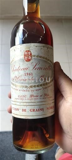Bordeaux Sainte-Croix-Du-Mont Château Laurette Sélection de Grains Nobles 1961
