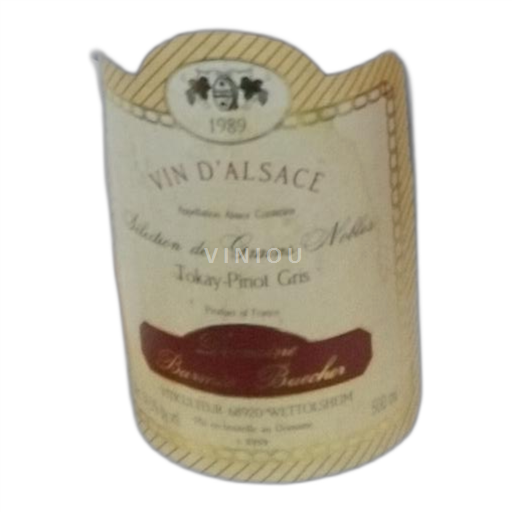 Alsácia Pinot gris Domaine Barmès Buecher Sélection de Grains Nobles 1989