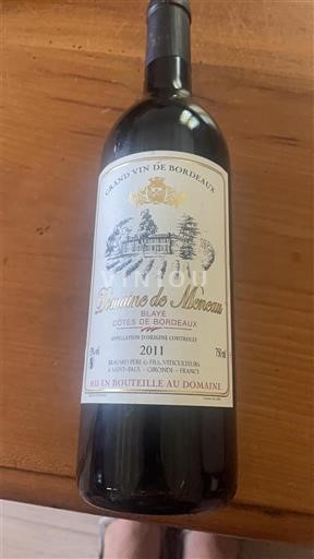 Bordeaux Blaye-Côtes-de-Bordeaux Domaine Monceau 2011