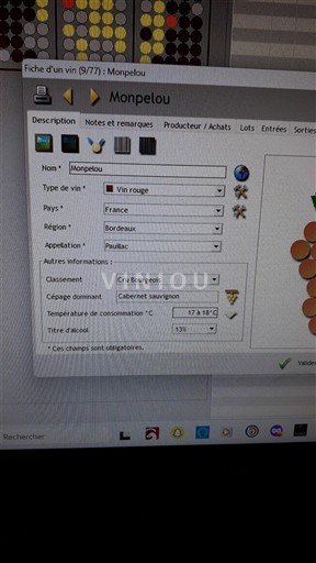 Bordeaux Pauillac Monpelou 1998