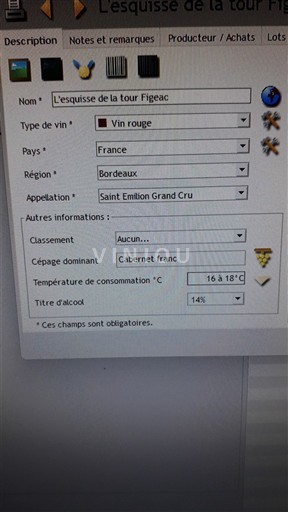 Bordeaux Saint-Émilion Grand Cru La Tour Figeac L'esquisse de la tour Figeac Không niên vụ