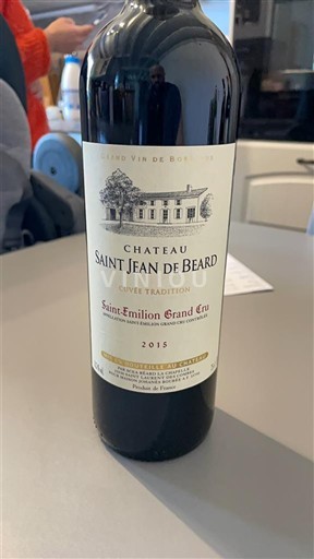 Bordeaux Saint-Émilion Grand Cru Grand Cru Château Saint Jean de Beard Tradition 2015