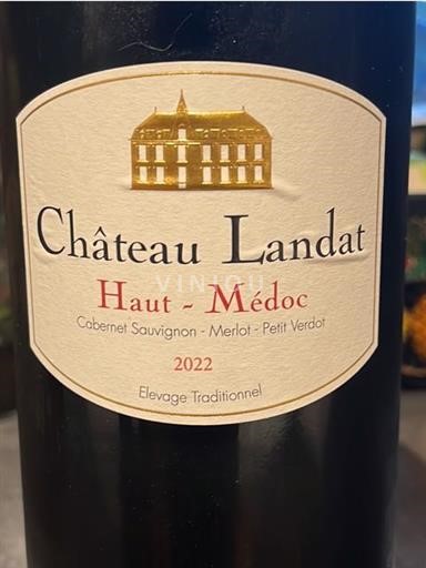 Bordeaux Haut-Médoc Château Landat 2022
