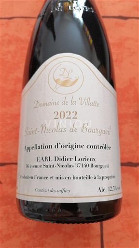 Thung lũng sông Loire Saint-Nicolas-De-Bourgueil Domaine La Villatte 2022