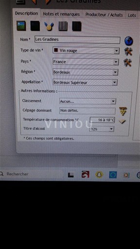 Bordeaux Bordeaux supérieur Les Gradines 1997