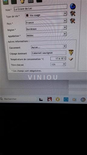 Burdeos Médoc La Grave du Loc 2001