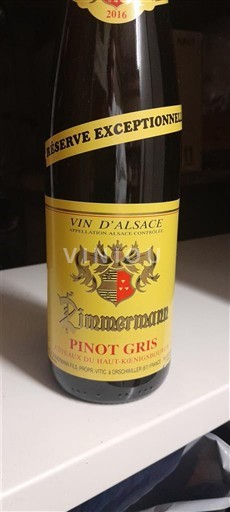 Alsacia Zimmermann Réserve Exceptionnelle 2016