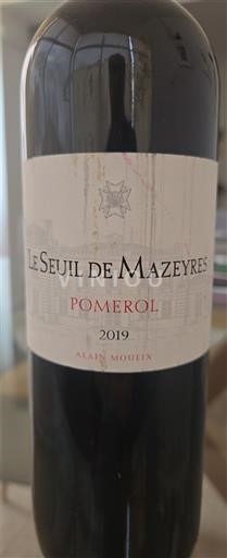 Burdeos Pomerol Le Seuil de Mazeyres 2019