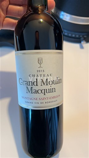 Bordeaux Montagne-Saint-Émilion Château Grand Moulin Macquin 2015