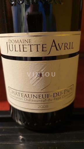 Rhônen laakso Châteauneuf-du-Pape Domaine Juliette Avril 2008