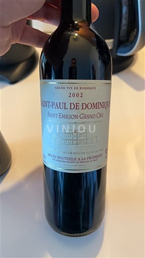 Bordeaux Saint-Émilion Grand Cru Grand Cru Saint-Paul de Dominique 2002