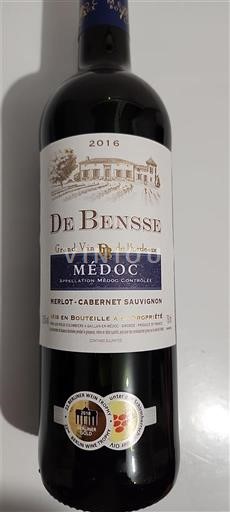 Bordeaux Médoc Bensse 2016