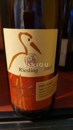 Alsace Vendanges Tardives La Cave du Roi Dagobert 2007