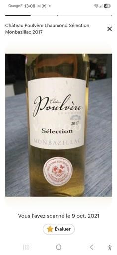 South West Monbazillac Château Poulvère Lhaumond Sélection 2017