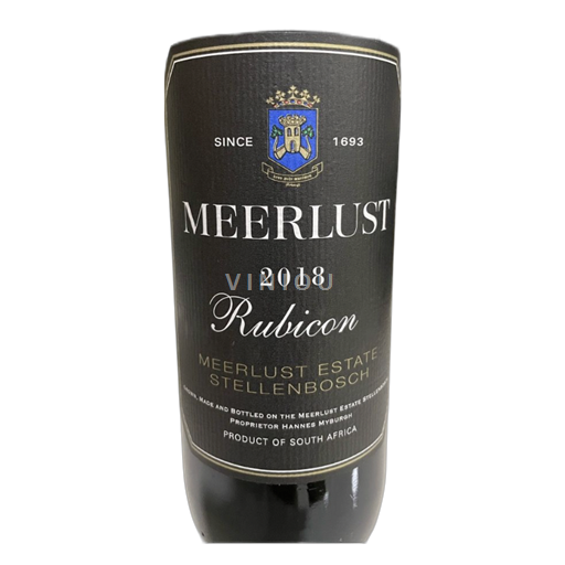 Pobrežní oblast Stellenbosch Meerlust Estate Rubicon 2018
