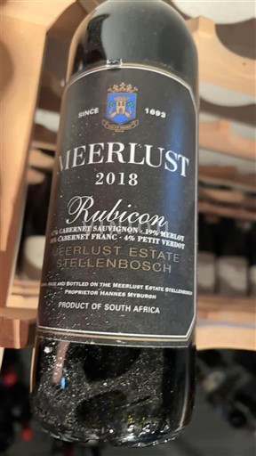 Região Costeira Stellenbosch Meerlust Estate Rubicon 2018