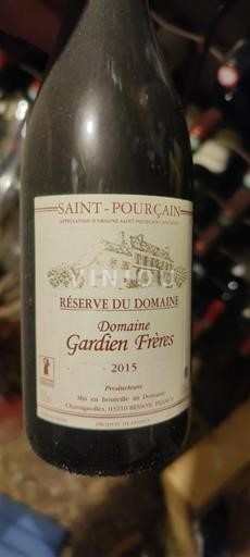 Thung lũng sông Loire Saint-Pourçain Domaine Gardien Frères Réserve du Domaine 2015