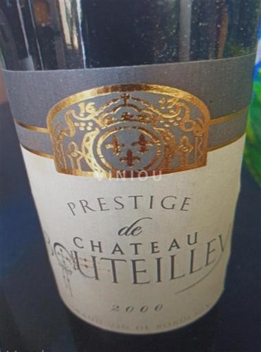 Bordeaux Bordeaux Supérieur Château Bouteilley Prestige 2000