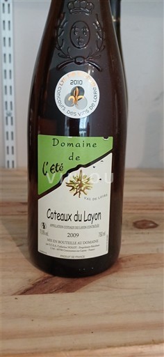 Loiredalen Coteaux-du-Layon Domaine L'été 2010