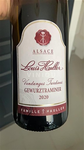 Alsace Louis Hauller Vendanges Tardives Gewurztraminer 2020