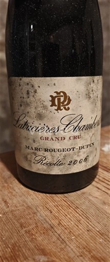 Bourgogne Latricières-chambertin Grand Cru Marc Rougeot-Dupin 2006