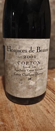 Burgundy Corton Grand Cru Hospices de Beaune Charlotte Dumay 2001
