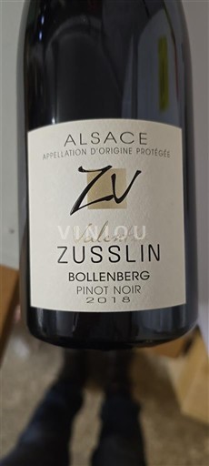 Elsass Valentin Zusslin Bollenberg Pinot Noir 2018