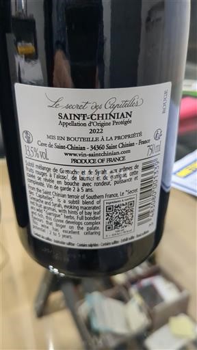 Languedoc Saint-Chinian Cave de Saint-Chinian Le secret des Capitelles 2022