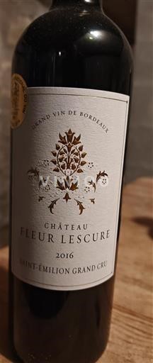 Bordeaux Saint-Émilion Grand Cru Grand Cru Château Fleur Lescure 2016