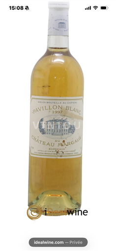 Bordeaux Château Margaux Pavillon Blanc 1997