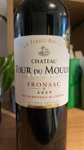 Bordeaux Fronsac Château Tour du Moulin Les Terres Rouges 2023