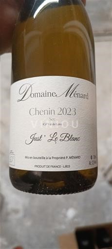 Thung lũng sông Loire Thung lũng Loire Domaine Ménard Just' Le Blanc 2023
