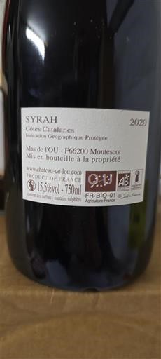 Languedoc and Roussillon Côtes Catalanes Mas de Lou Infiniment de l'Ou 2020