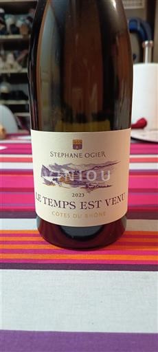 Rhônedalen Côtes du Rhône Stéphane Ogier Le Temps est Venu 2023